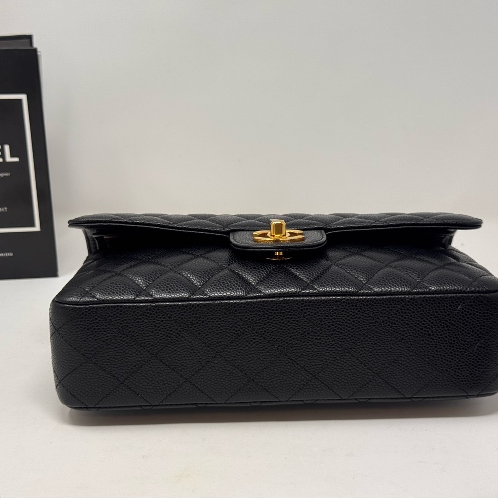 💎💯Authentic CHANEL Classic Black Medium Caviar Double Flap Bag💎 - Picture 9 of 13